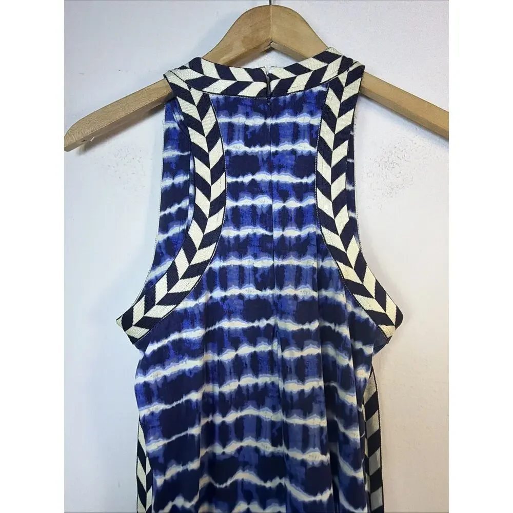 Tory burch sleeveless dress small vacation designer bohemian preppy maxi resort